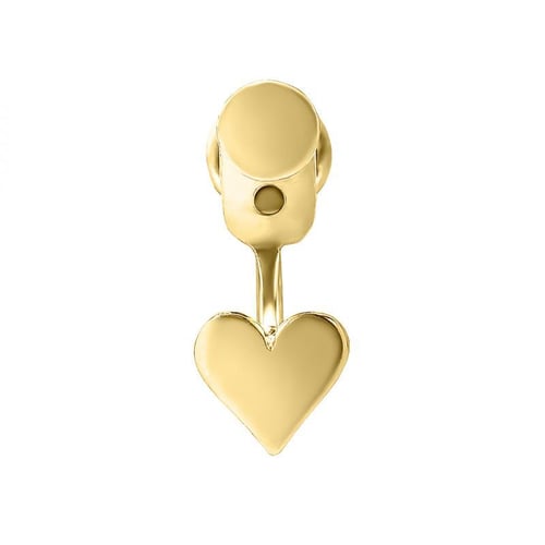 Goldene Ohrringe mit Herz 2 in 1 Arral
