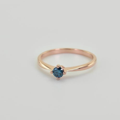 Verlobungsring mit blauem Diamant Sevati