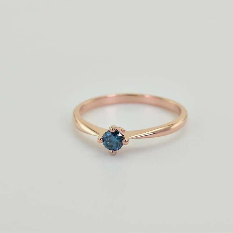 Goldener Verlobungsring in Rosegold 28859