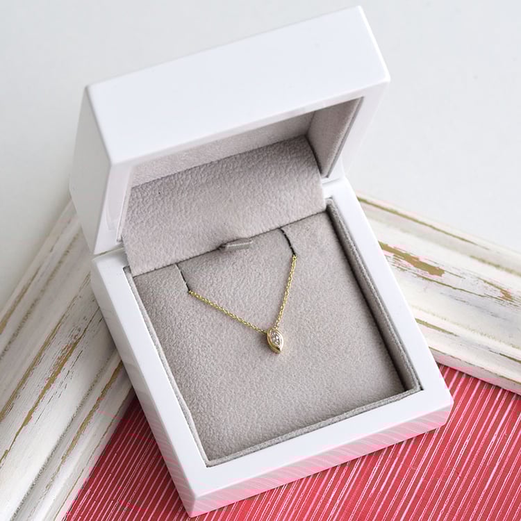 Goldkette mit 0.25ct GIA-zertifiziertem Diamant im Marquiseschliff Rabba 84681