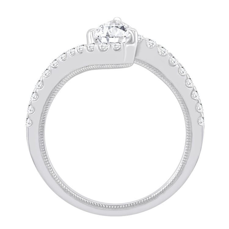 Verlobungsring mit Tropfenschliff Diamanten 60845