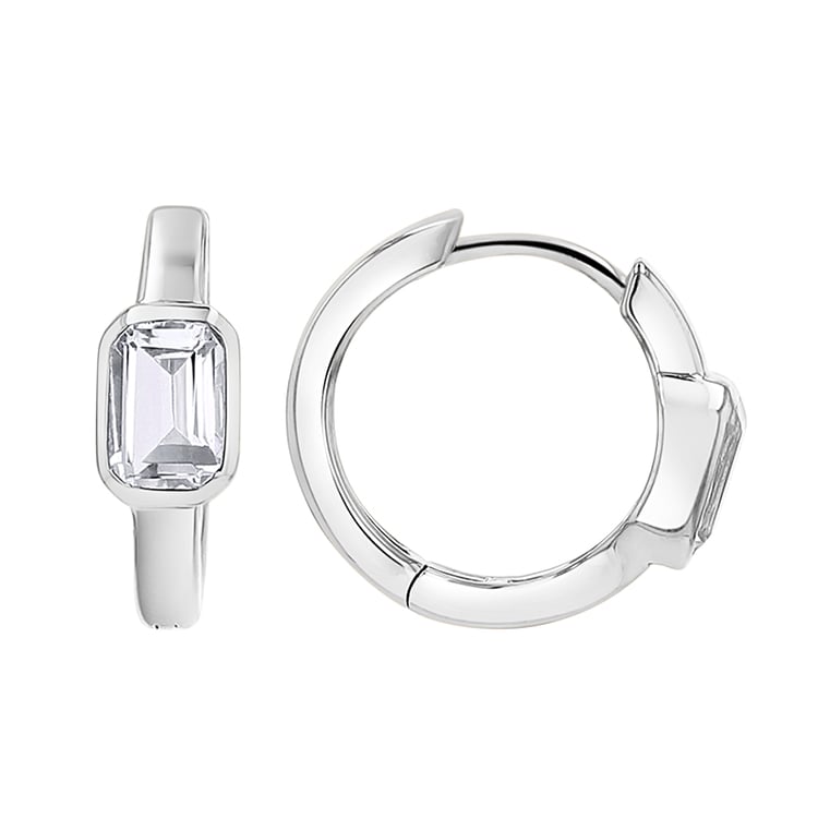 Vergoldete Silberohrringe mit weißen Topasen Tinsley 152467