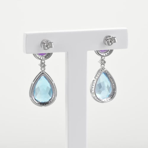 Ohrringe mit Topas und Amethyst Bulia