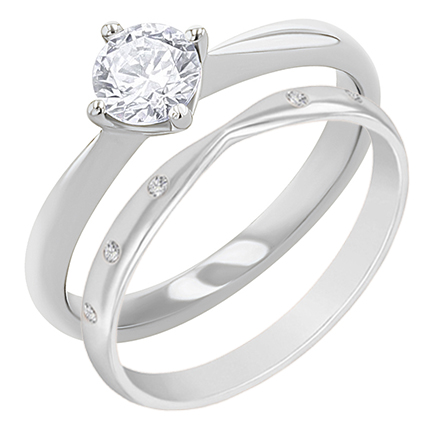 Ringset mit Diamant Ihrer Wahl Toskani