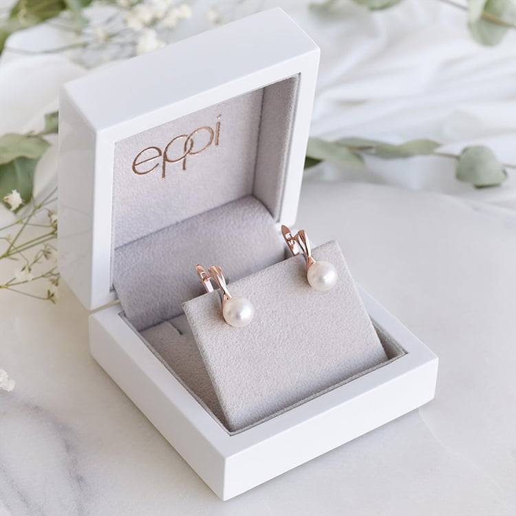 Perlenohrringe aus vergoldetem Silber Nowell 87888