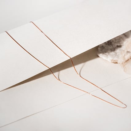 Venezia Halskette 55 cm aus rosé vergoldetem Silber