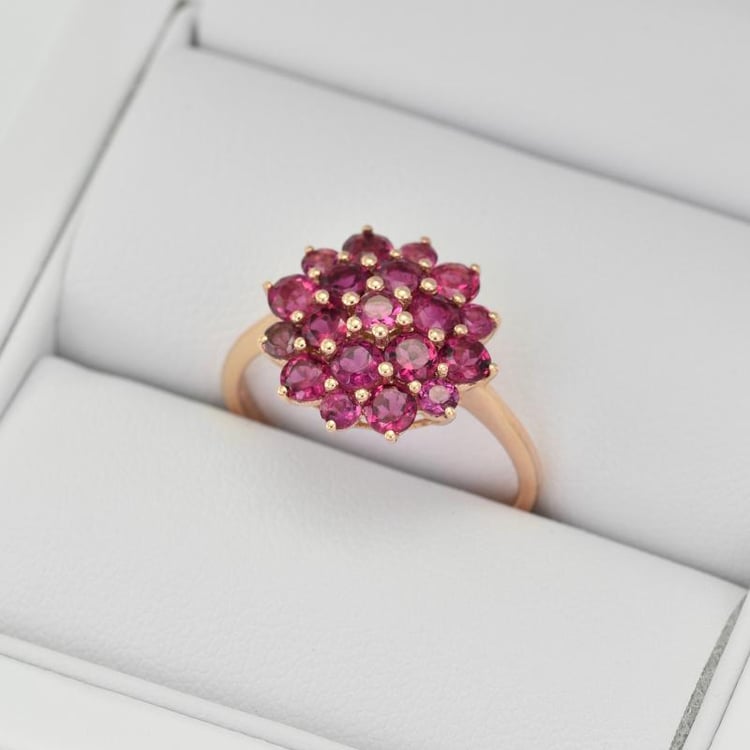 Turmalin Blumen-Ring in Eppi-Geschenkbox 25266