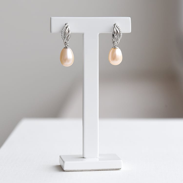 Elegante Ohrringe mit rosa Perlen Jemini 74208