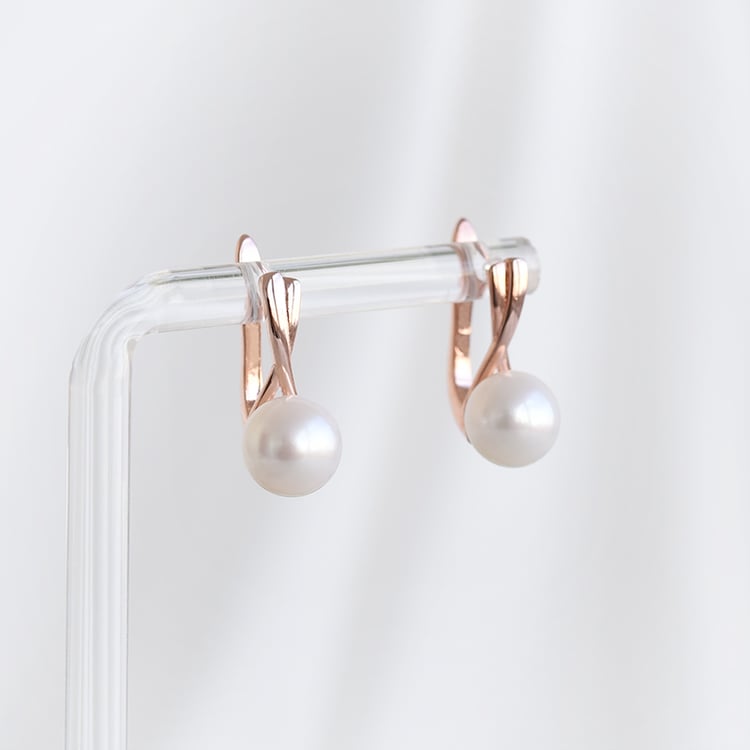 Perlenohrringe aus vergoldetem Silber Nowell 87887