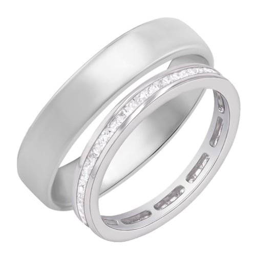 Eternity-Ring mit Lab Grown Diamanten und Ring im Komfort-Stil Mirica
