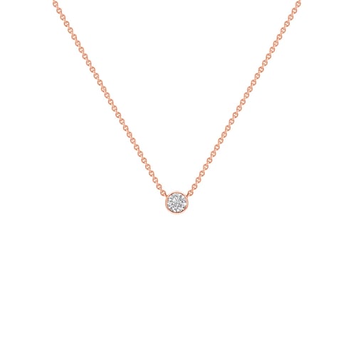 Silberne minimalistische Kette mit einem Moissanit Glosie