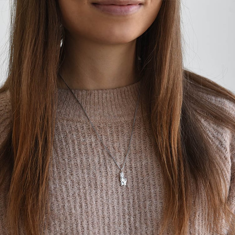 Silberner Anhänger in Hundeform Husky 78138