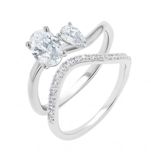Einzigartiges Verlobungs-Set aus Ringen mit Lab Grown Diamanten Danya