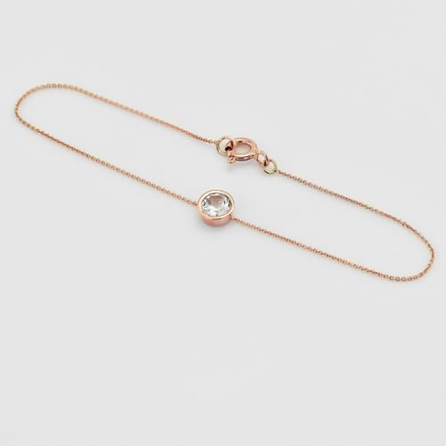 Goldenes Armband mit weißem Topas Arleth