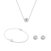 Minimalistisches goldenes Schmuckset mit Lab Grown Diamanten Amara