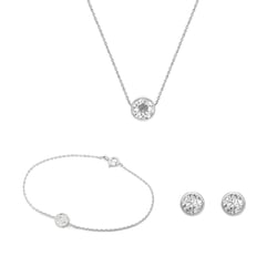 Minimalistisches goldenes Schmuckset mit Lab Grown Diamanten Amara