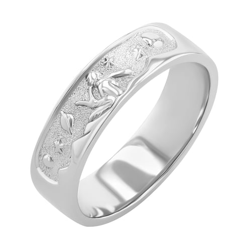 Von Hand gravierte Eheringe Der Kleine Prinz aus Platin