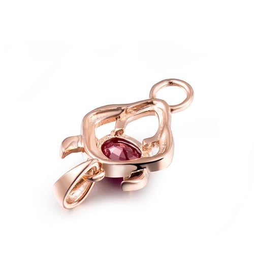 Anhänger mit Rubin im Sternzeichen Stier mit Diamant Toro