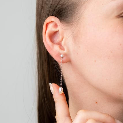 Ohrgehänge mit Perlen 2in1 Demery