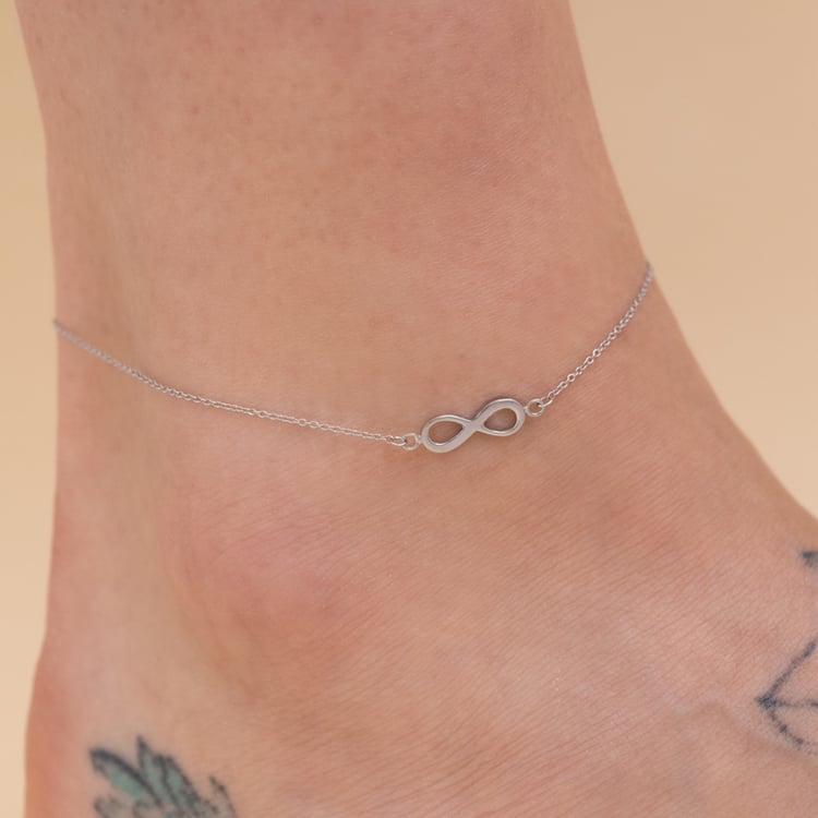 Goldenes Fußkettchen mit dem Unendlichkeitssymbol Infinity 102037