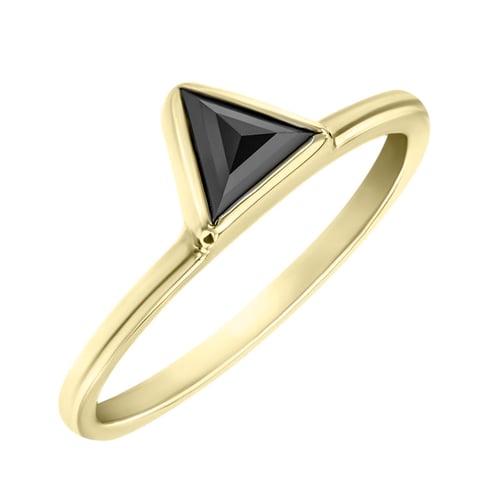 Goldring mit schwarzem Diamant Daslis