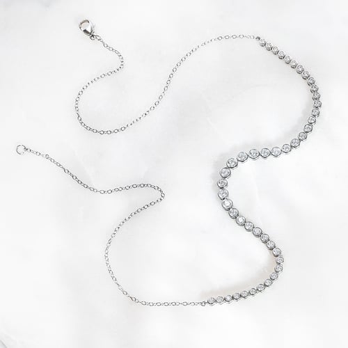 Luxuriöse Silberkette mit Lab Grown Diamanten Sofi
