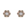 Ohrstecker in Blumenform mit brauen Diamanten Oakley