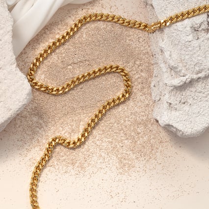 Silberne Panzerkette 50 cm