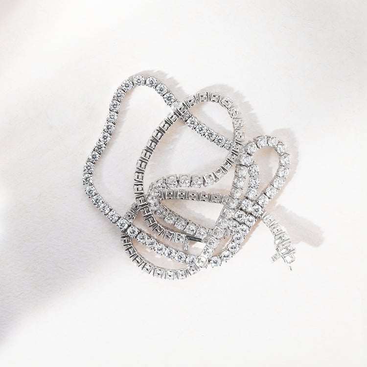 Goldenes Tennis Halskette mit Lab Grown Diamanten Gibson 141102