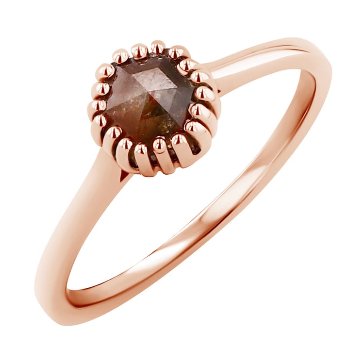 Goldring mit sechseckigem Salt and Pepper Diamanten Osian