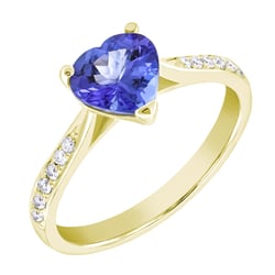 Verlobungsring mit Tansanit und Diamanten Danine