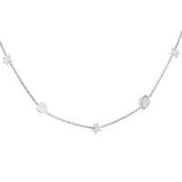 Silberne Halskette mit Planeten und Sternen Der Kleine Prinz