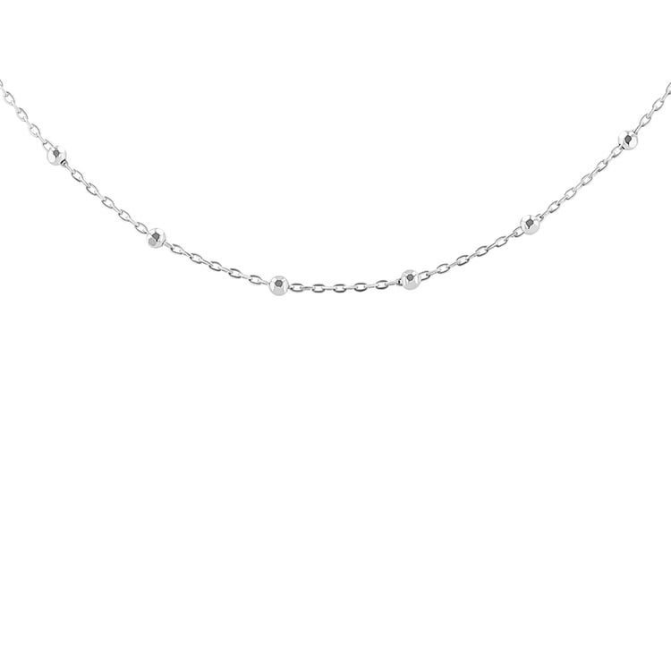 Halskette 45 cm lang mit Kugeln aus 585er Gold