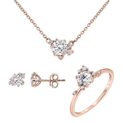 Cluster Schmuckset mit Lab Grown Diamanten Odette