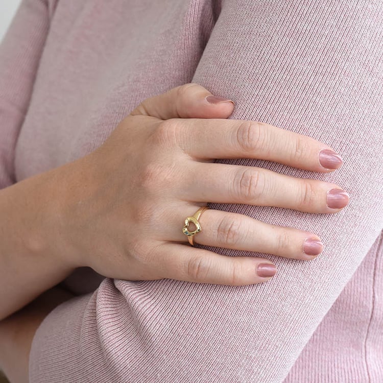 Ring mit Herz und blauem Diamanten Kelia 86108