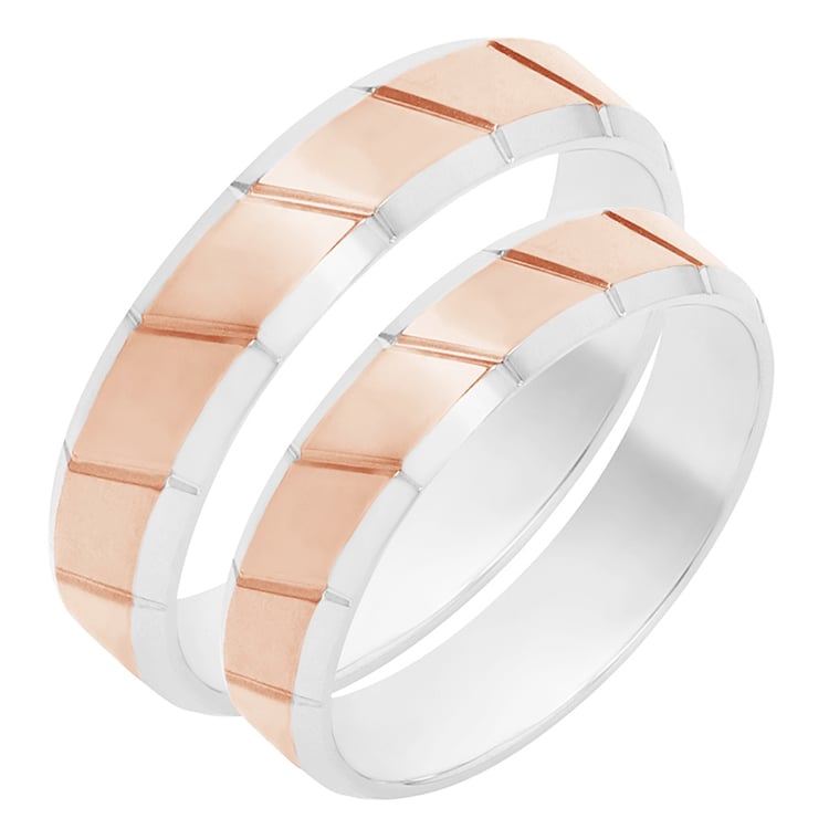 Ungewöhnliche Eheringe aus Gold Sonam 80373