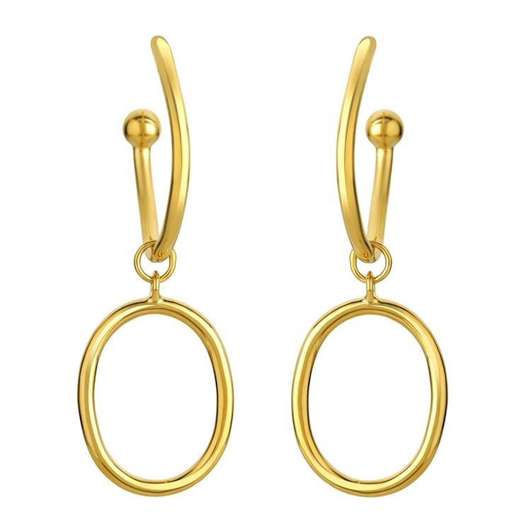 Vergoldete Ohrringe 2in1 Timothy