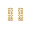 Goldene Creolen mit Lab Grown Diamanten Helle