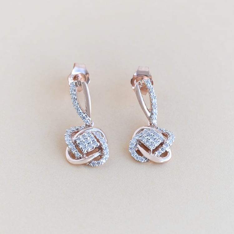 Geflochtene Diamantohrringe Eamon 95859