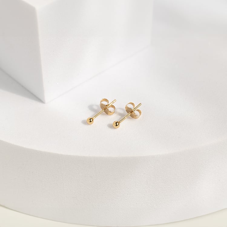 Silberne Mini Kugel Ohrringe Sphere 143505