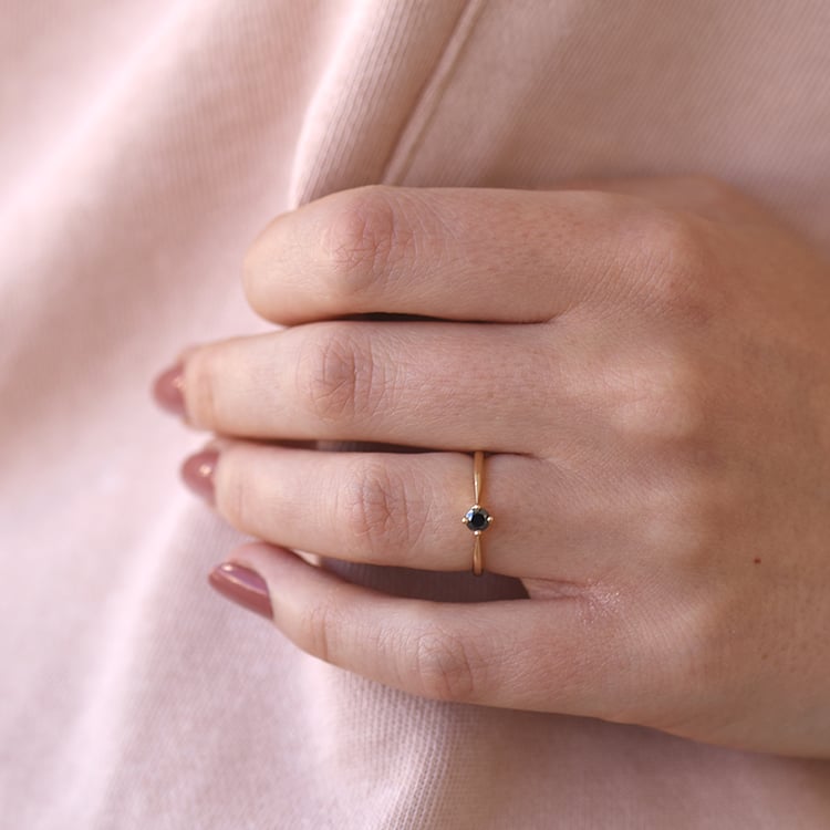 Verlobungsring mit schwarzem Diamanten Sevati 61343