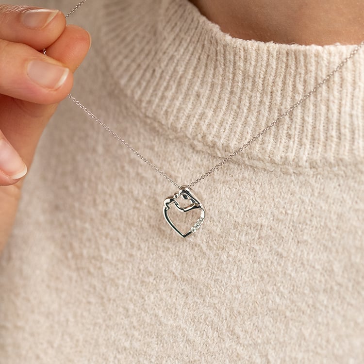 Anhänger Mutter und Kind mit Diamanten Eisa 138636