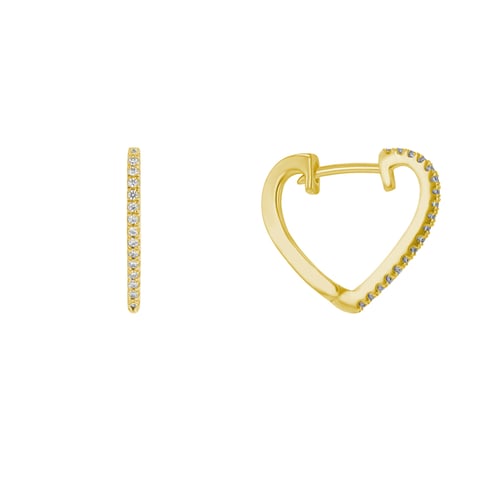 Diamantene Ohrringe in Herzform Leia