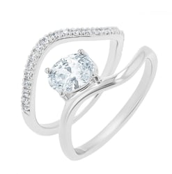 Romantisches Verlobungs-Set mit Lab Grown Diamantringen Thea