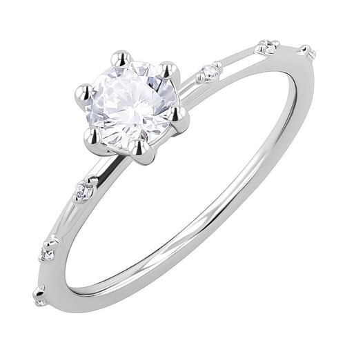 Zarter Verlobungsring mit Lab Grown Diamanten Akadie