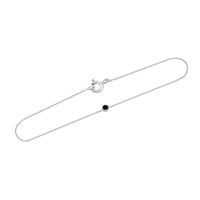 Minimalistisches Armband aus Platin mit schwarzem Diamant Bonato