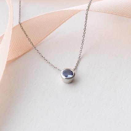 Silberkette mit blauem Tansanit Jonie