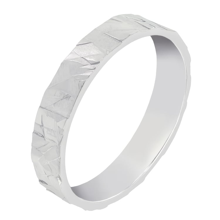Gehämmerte Relief-Oberfläche Ring 37782