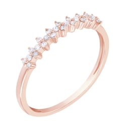 Goldener Memoryring mit Diamanten Betsy