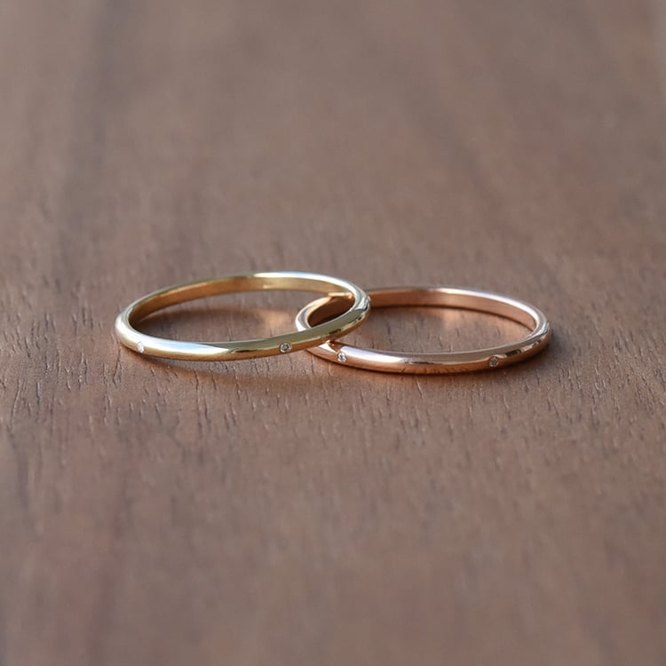 Minimalistische Eheringe aus Gold Claudia 71645